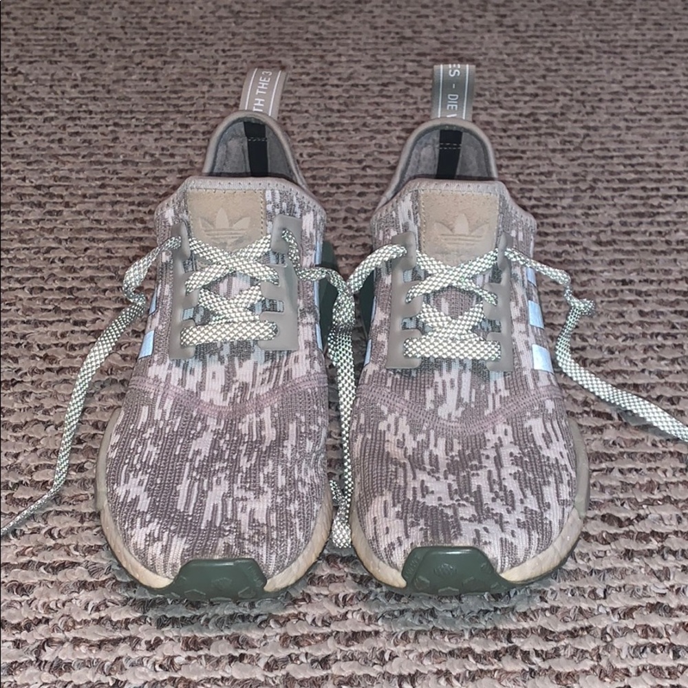 Green/grey adidas NMD